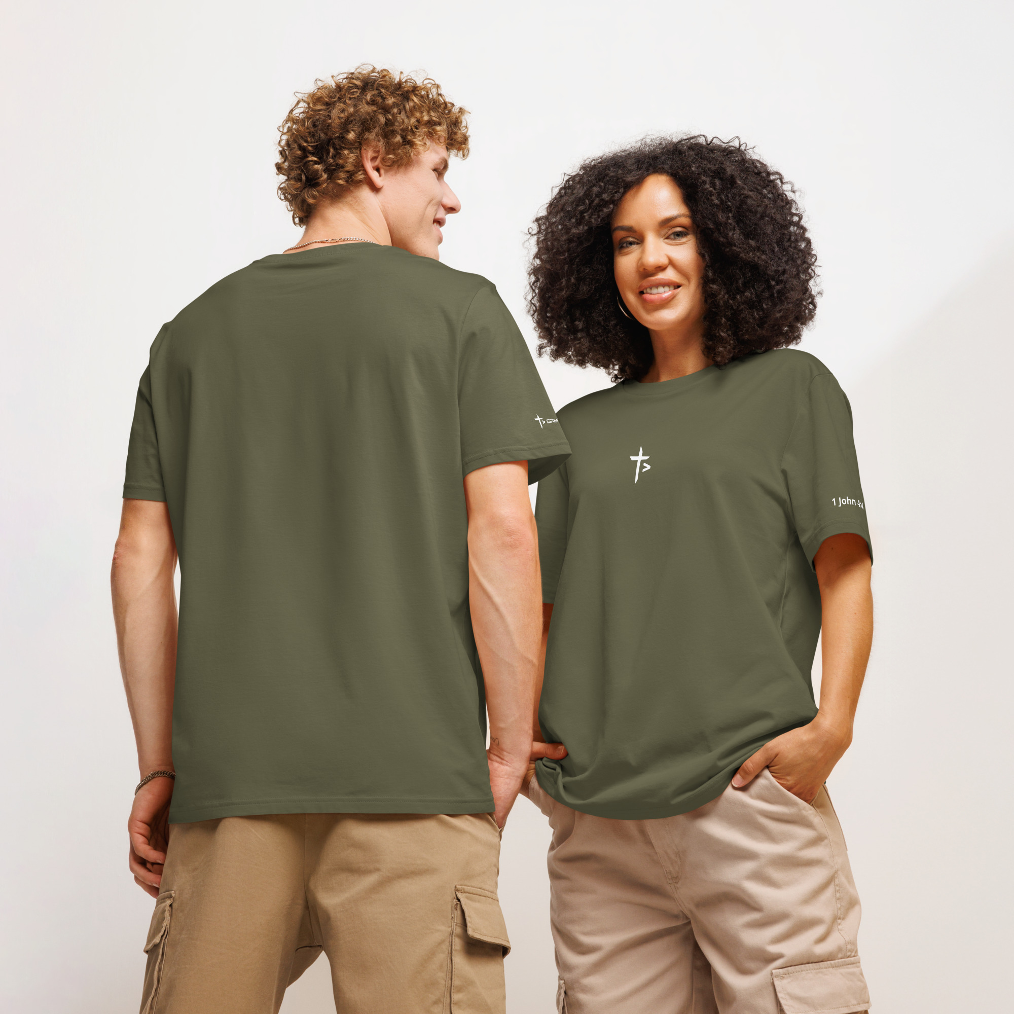 Organic Ribbed Neck T-Shirt - Image 1
